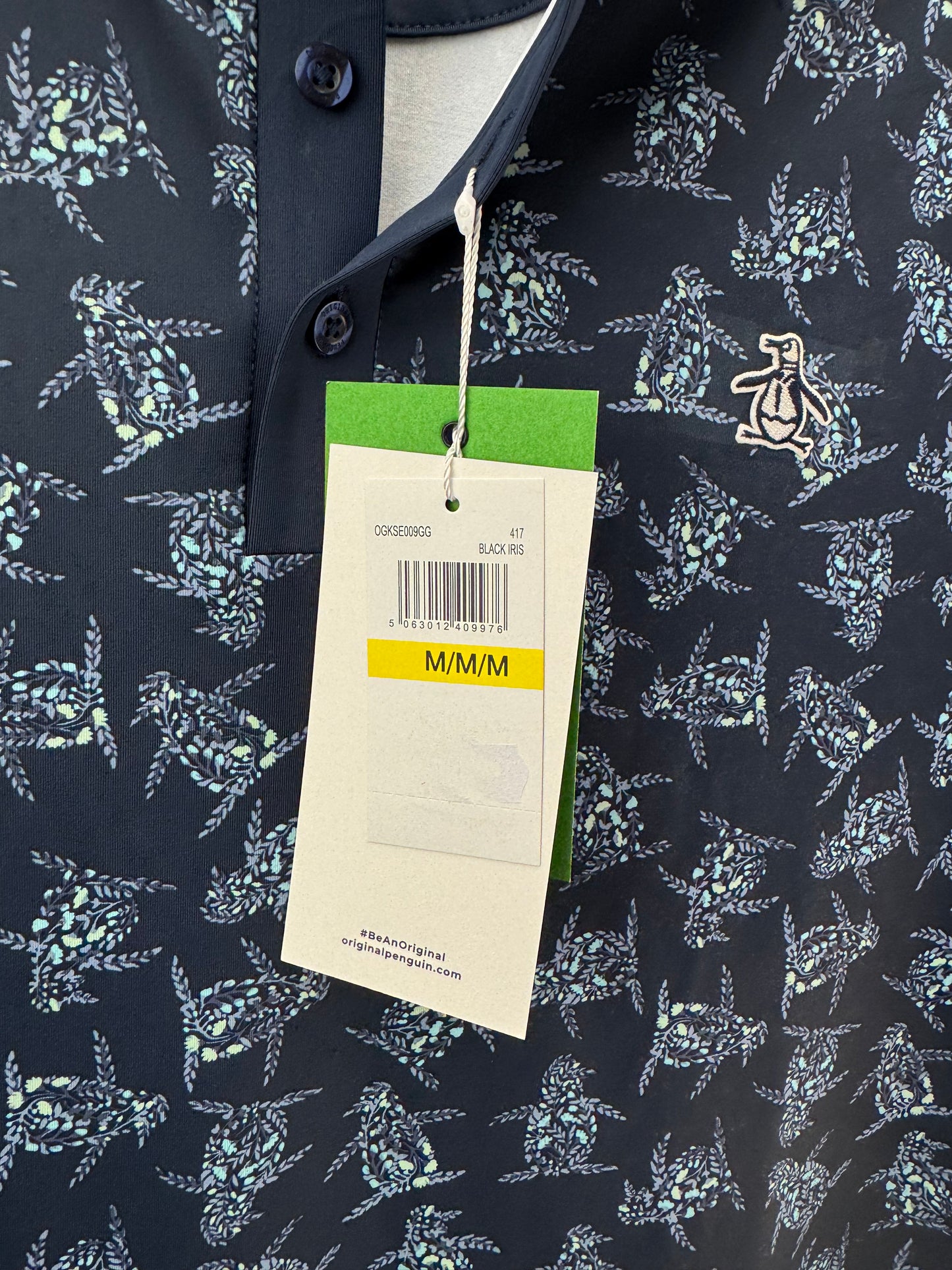 Penguin Golf Polo Penguin Pete Floral UK Medium /Navy /New /25629