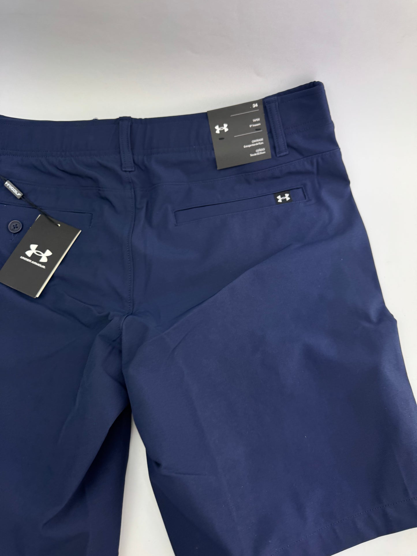 Under Armour Golf Shorts Drive Taper W34” /9” Inseam /Navy /New /24639