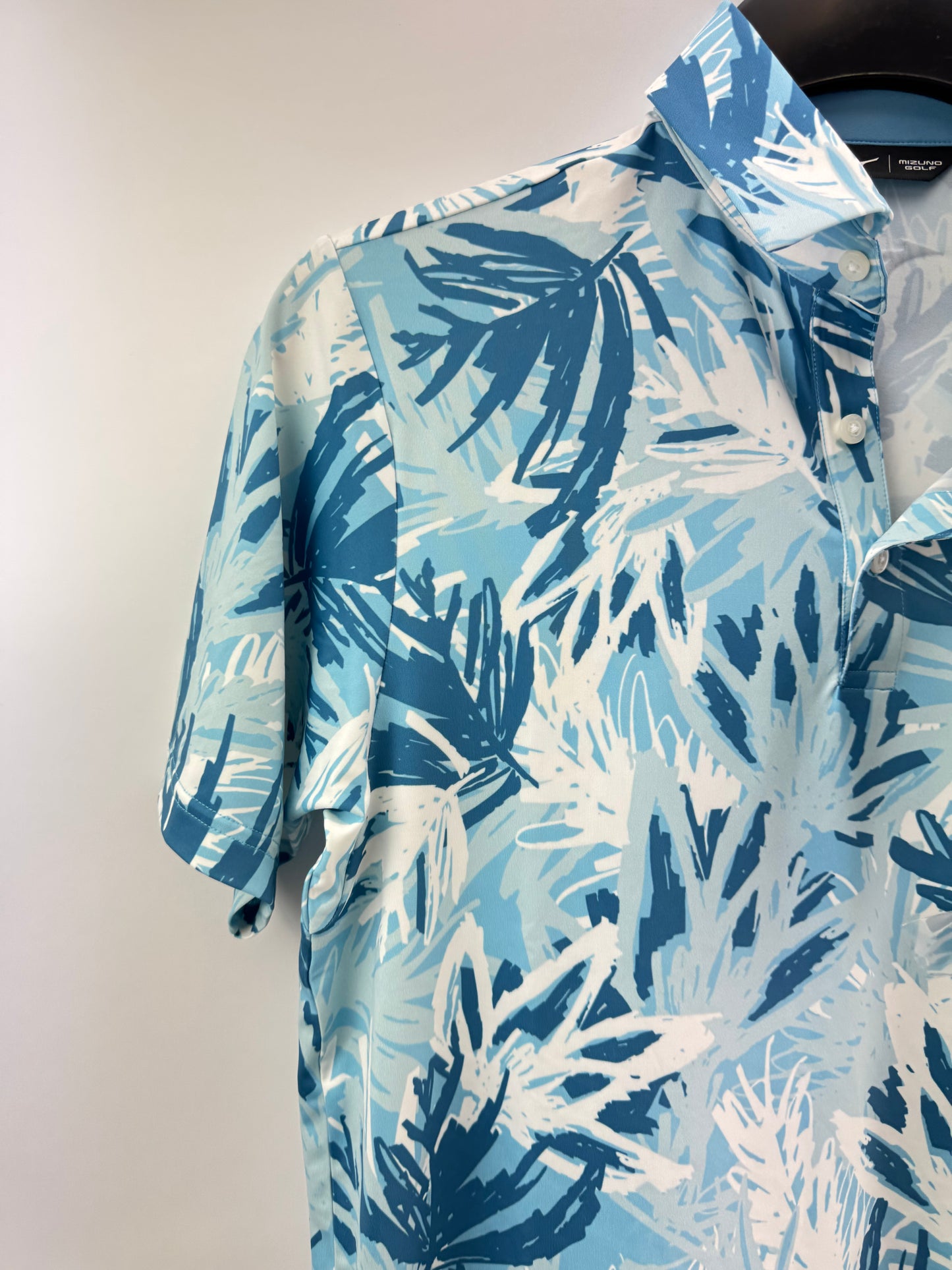Mizuno Golf Polo Shirt Mens Cali Cool /Air Blue /UK Small /New /23720