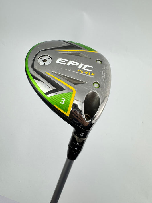 Callaway Epic Flash 3 Wood 15* Aldila Ascent 50 Senior Graphite /Right /27814
