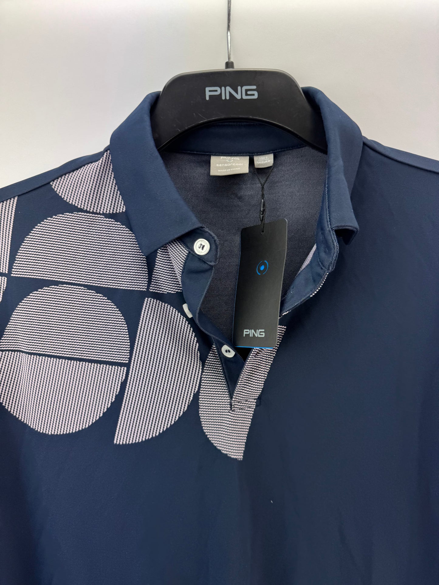 Ping Golf Mens Polo Shirt Elevation /Navy /UK Medium /New /22314
