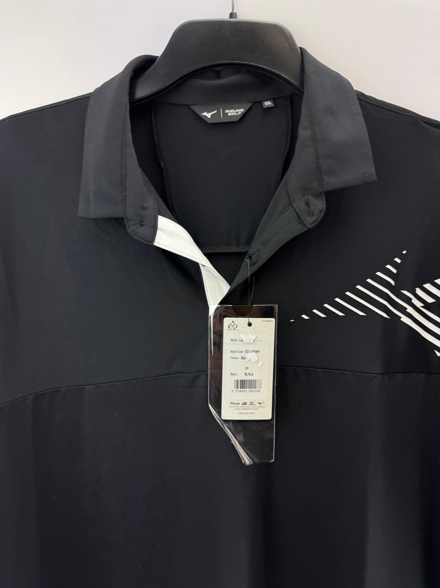 Mizuno Golf Polo Shirt Laser RB Mens UK XXL /Black /New /24229