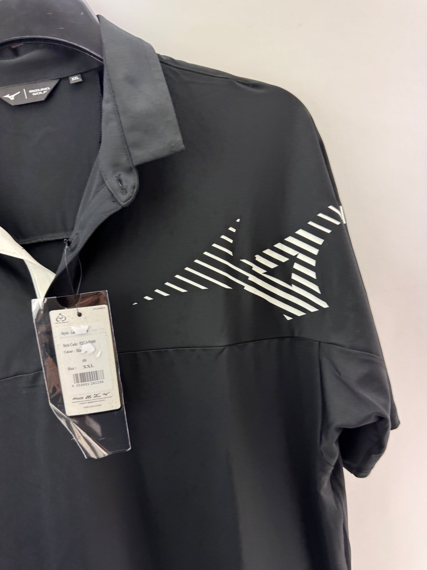 Mizuno Golf Polo Shirt Laser RB Mens UK XXL /Black /New /24229