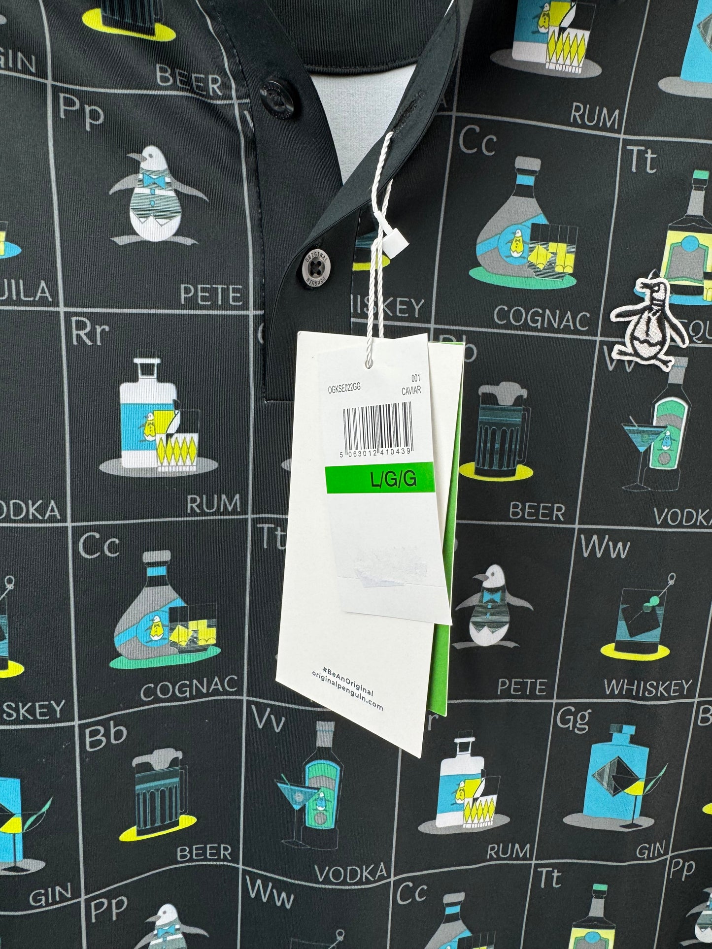 Penguin Golf Flashcard Pete’s Polo Shirt Cam Smith UK Large /New /24442