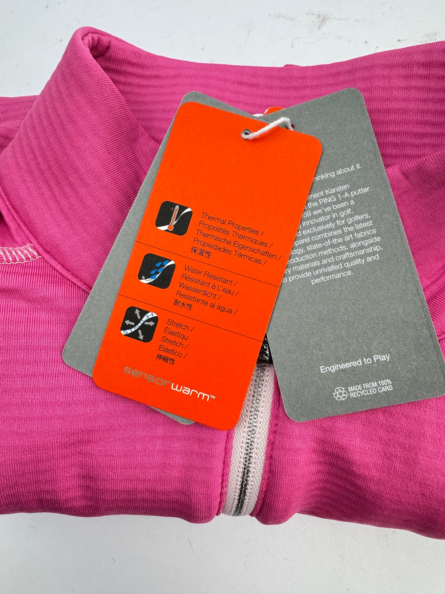 Ping Golf Women’s Pullover Midlayer Sonya 1/2 Zip UK 14 /Pink /New /22191