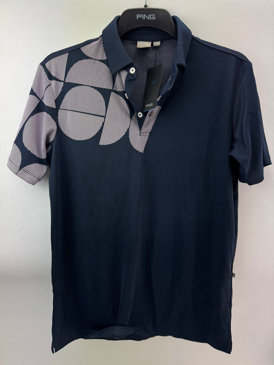 Ping Golf Mens Polo Shirt Elevation /Navy /UK Medium /New /22314