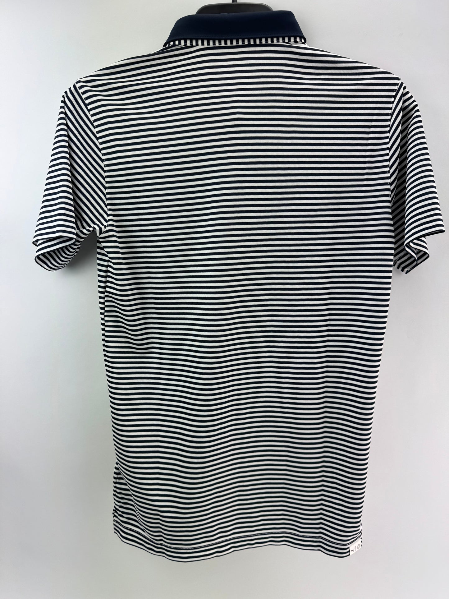 Puma Golf Pure Stripe Polo Shirt Mens UK Small /Black/White /New /23734