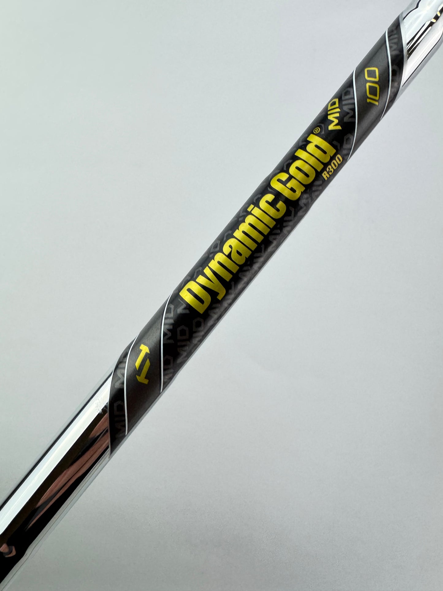 Dynamic Gold Mid 100 Iron Shaft R300 Regular Flex Steel 35.5” /0.355 /23388