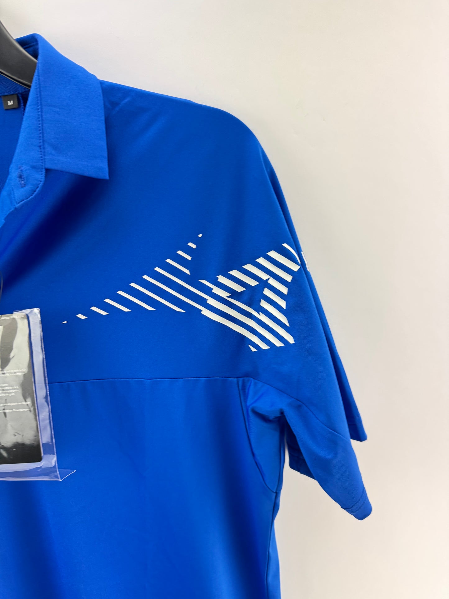 Mizuno Golf Polo Shirt Laser RB Mens UK Medium /Blue /New /23421