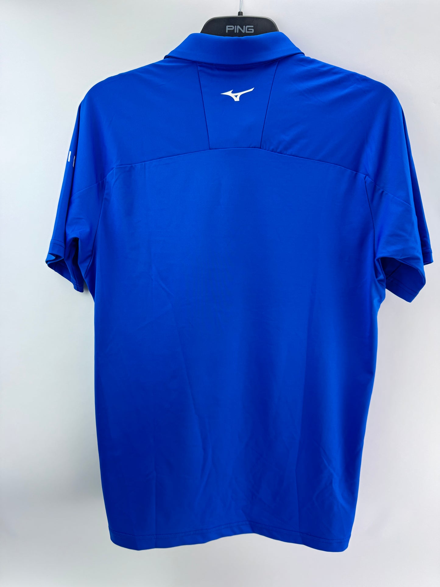 Mizuno Golf Polo Shirt Laser RB Mens UK Medium /Blue /New /23421