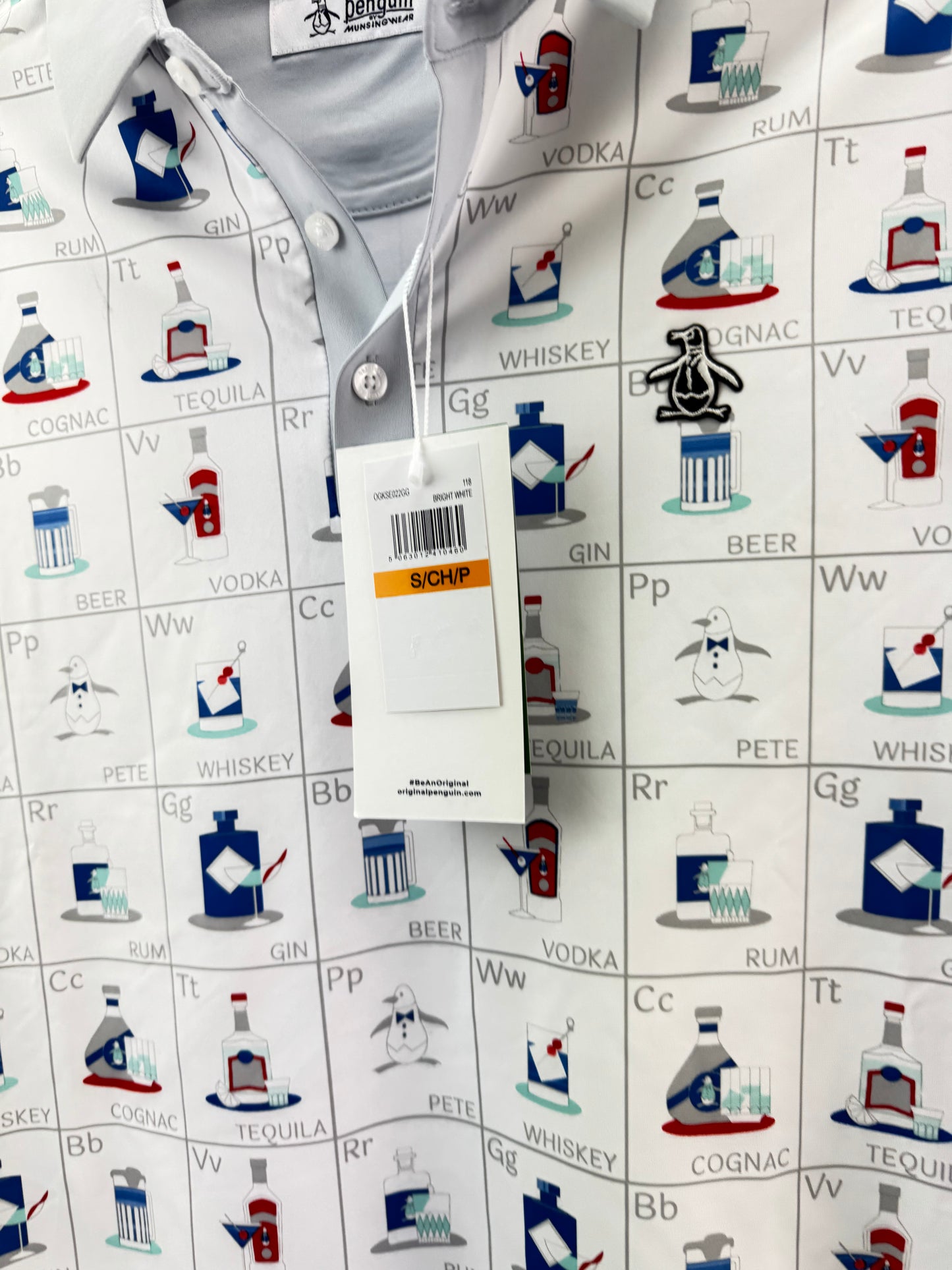 Penguin Golf Flash card Polo Shirt Cam Smith UK S (20” Pit) /23725