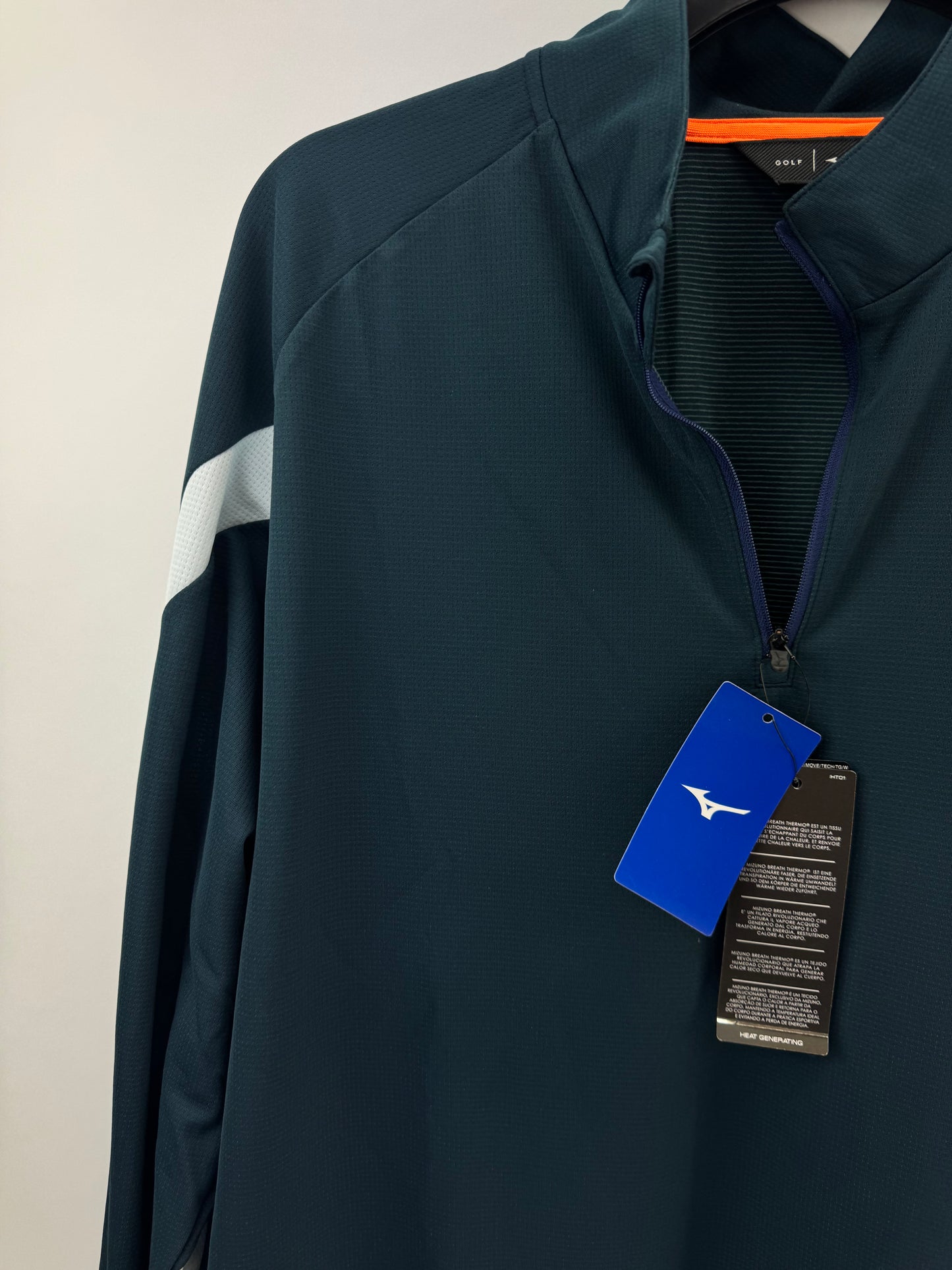 Mizuno Golf 1/4 Zip Pullover Drop Thermal /Navy /UK XXL /New /23710