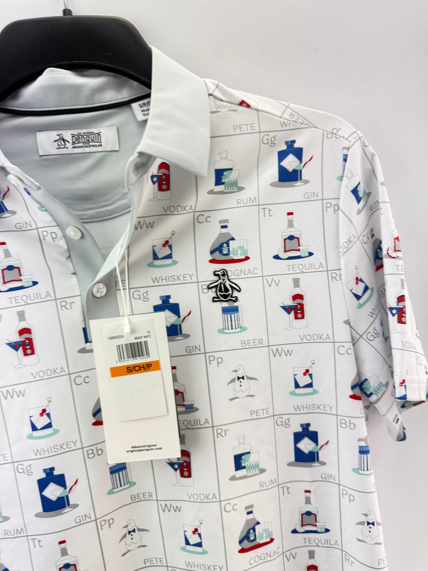 Penguin Golf Flash card Polo Shirt Cam Smith UK S (20” Pit) /23725