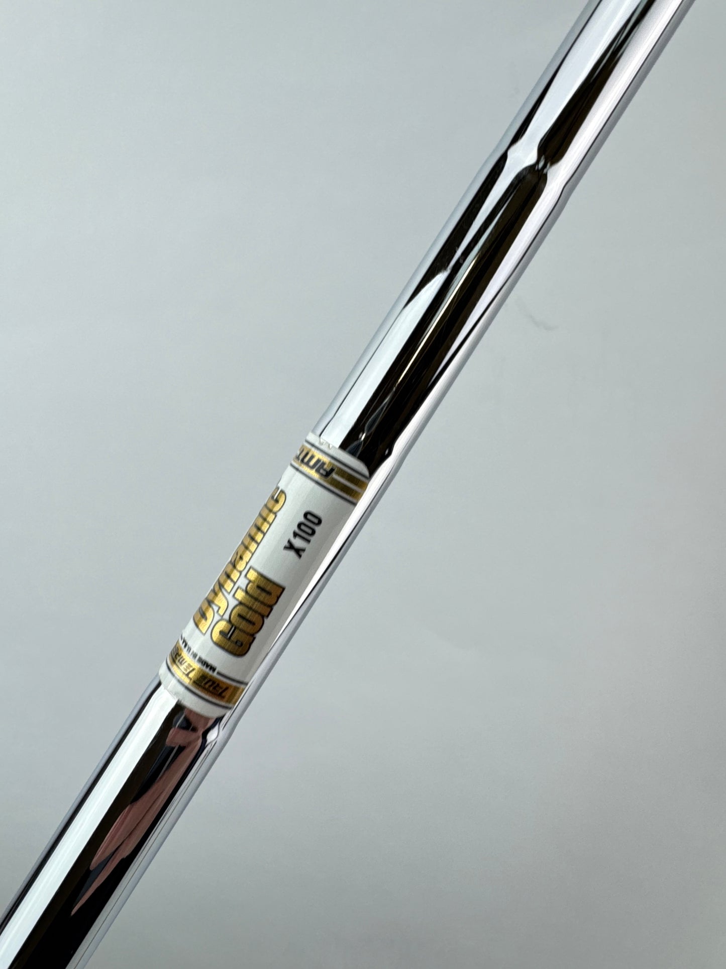 Dynamic Gold AMT Iron Shaft X100 Extra Stiff Steel 35.5” /0.355 Tapered /23402