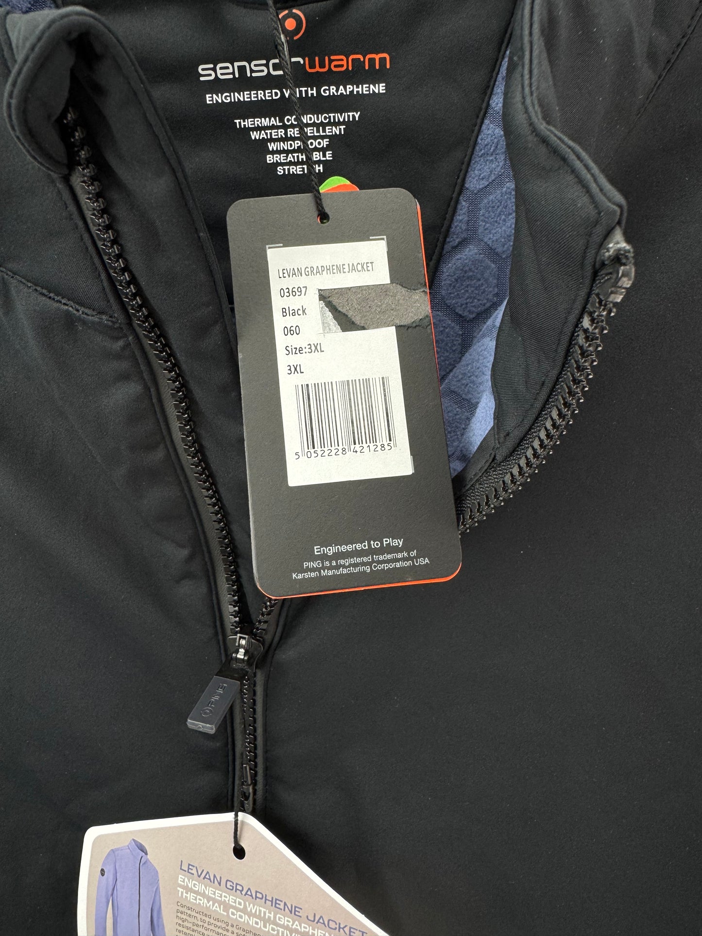 Ping Levan Graphene Jacket Sensorwarm Water Resistant UK XXXL /New /25146