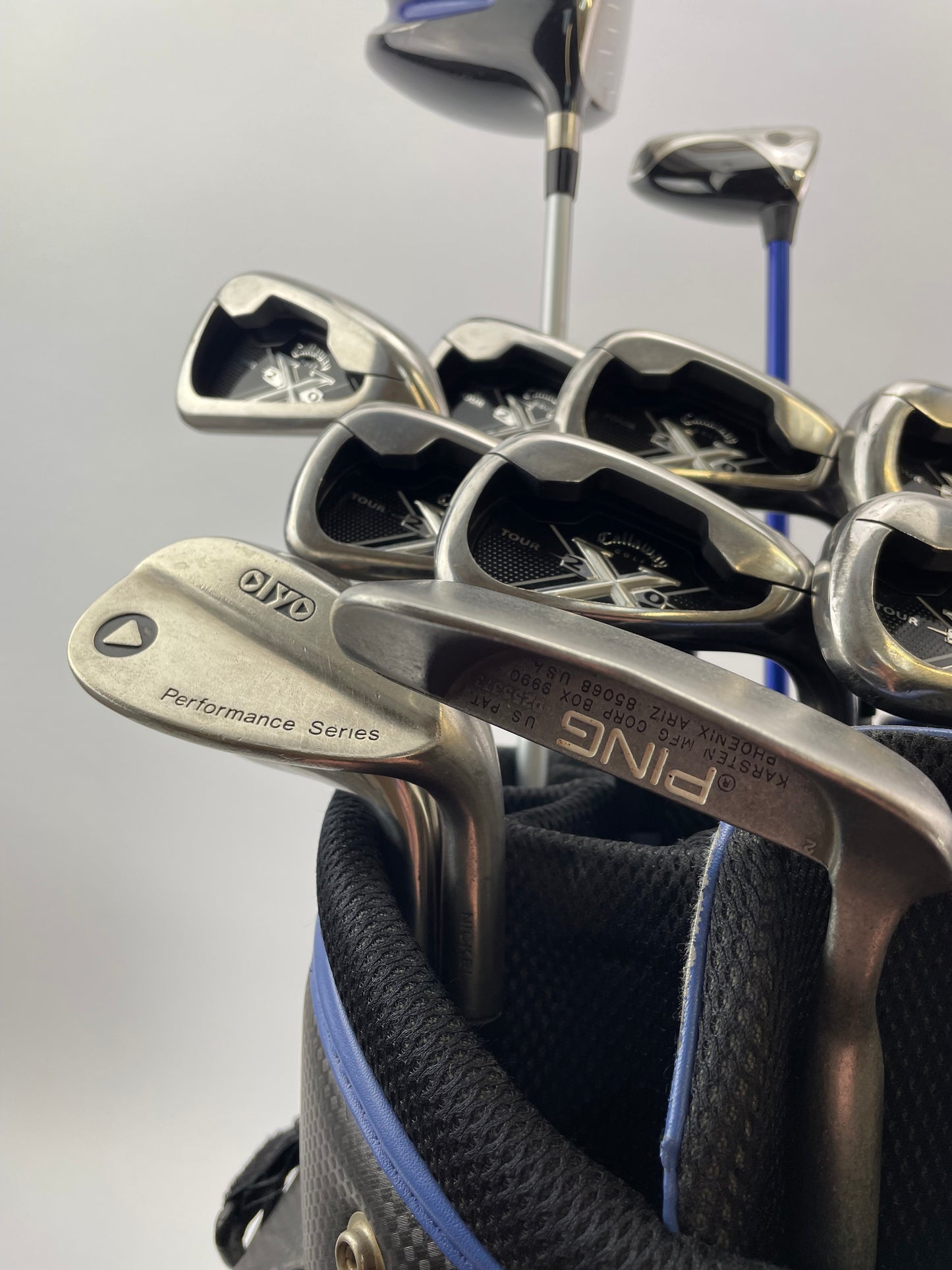 Callaway Golf Package Set 12 Clubs Stiff Flex /Right /New Grips /Cart Bag /28566