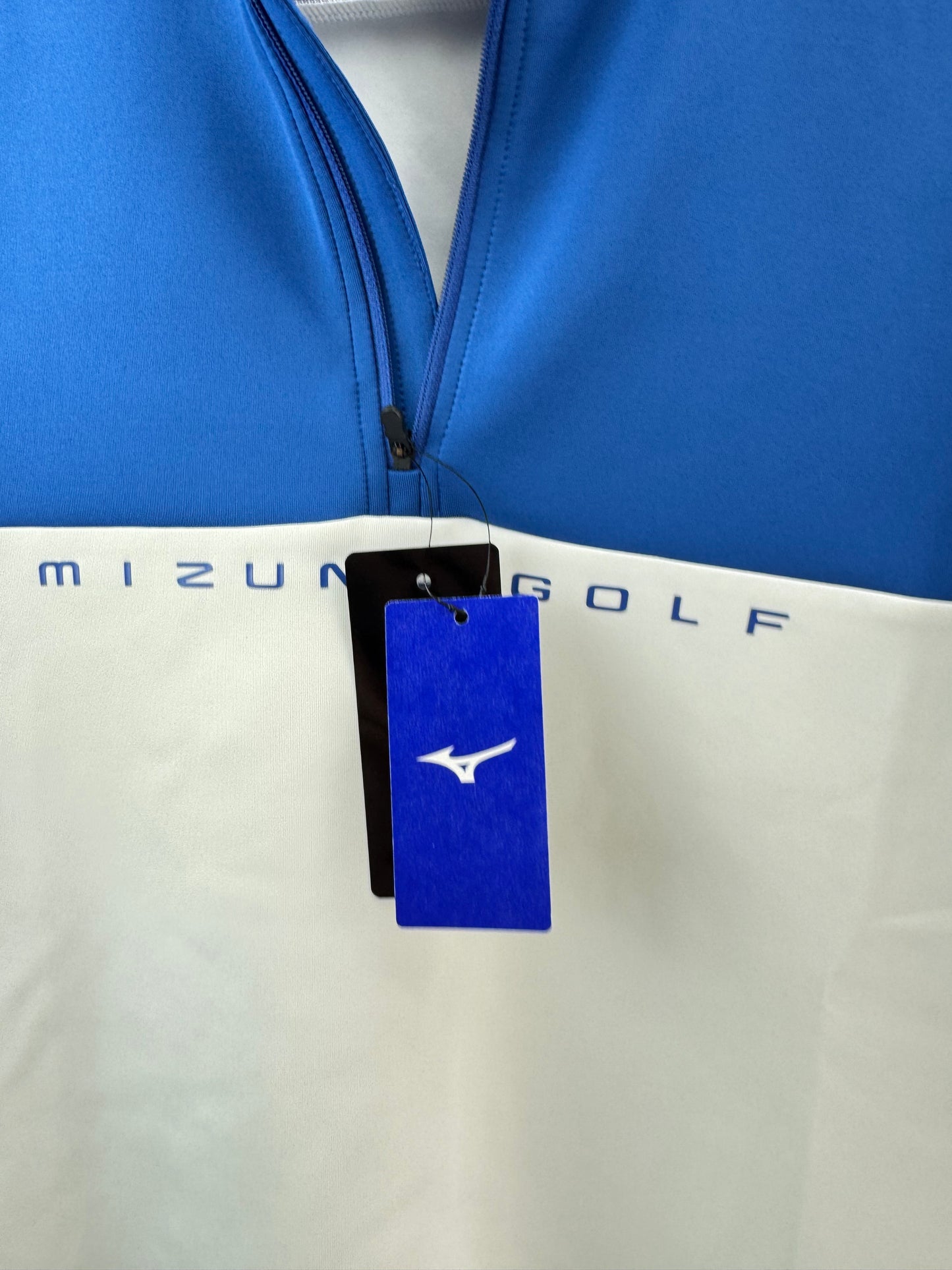 Mizuno Golf 1/4 Zip Mens Trace Pullover UK Small /Blue/White /New /23284