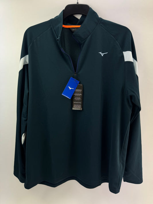 Mizuno Golf 1/4 Zip Pullover Drop Thermal /Navy /UK XXL /New /23710