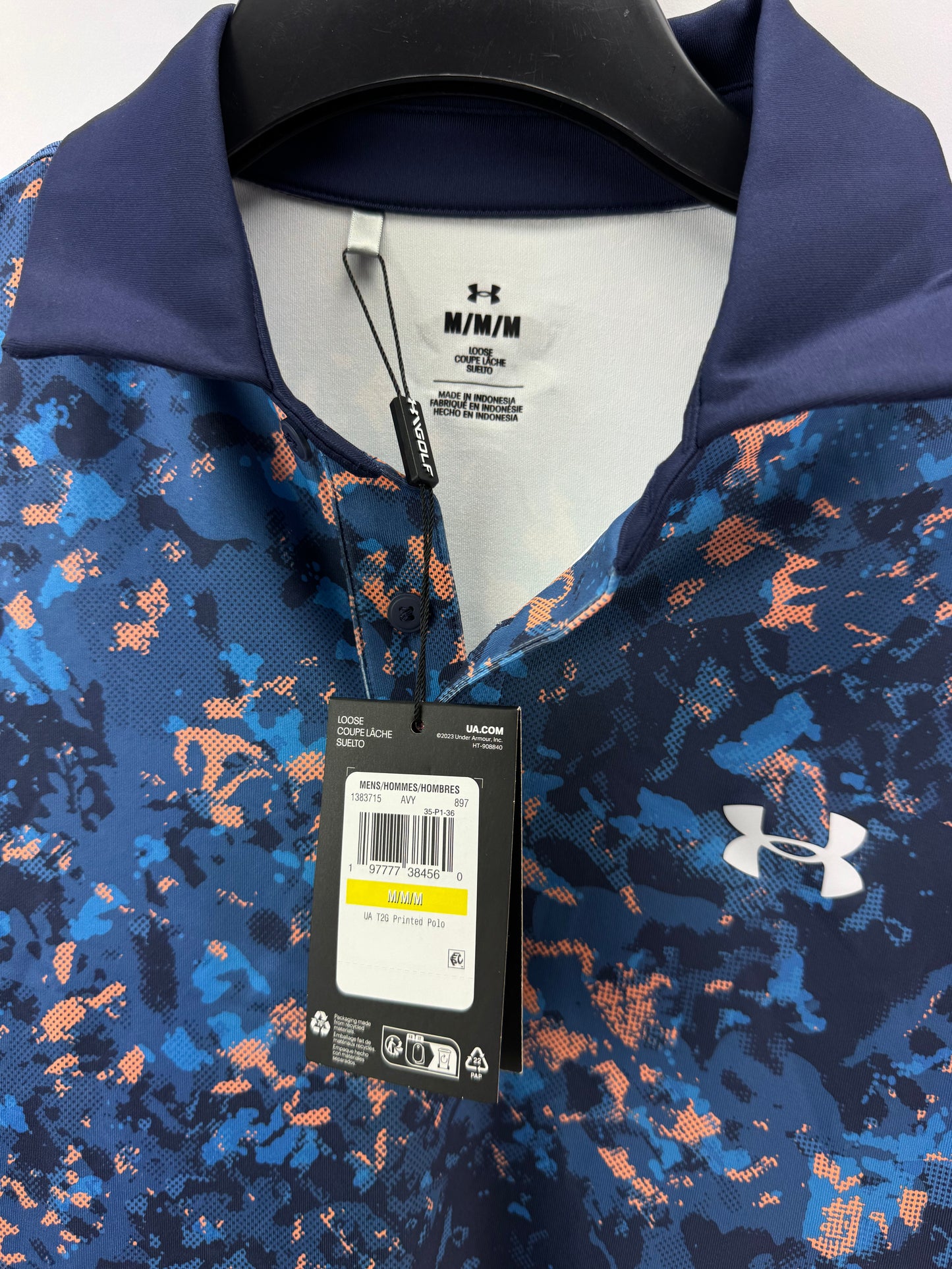Under Armour Mens Polo Shirt T2G Printed UK Medium /New /24242
