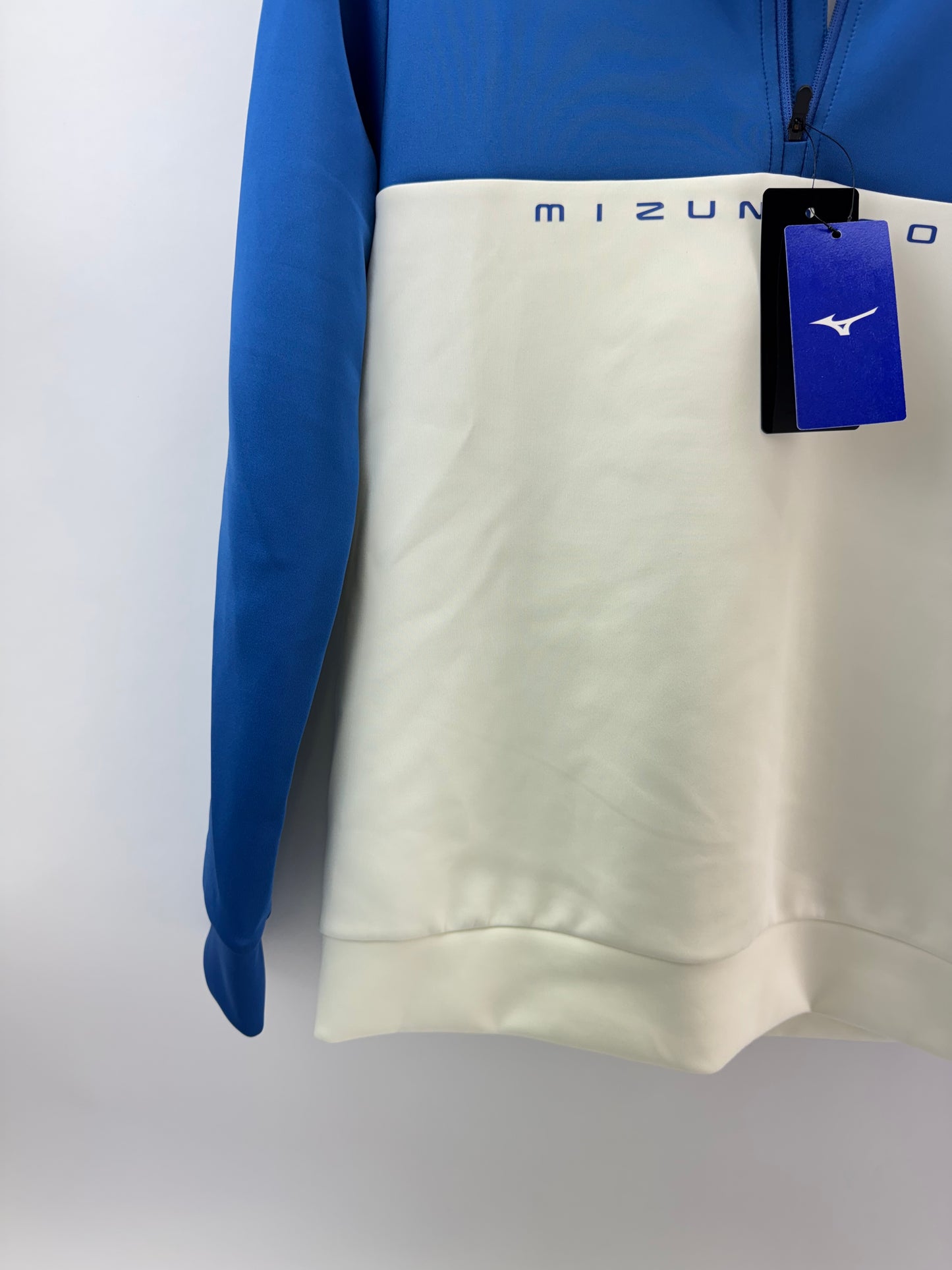 Mizuno Golf 1/4 Zip Mens Trace Pullover UK Small /Blue/White /New /23284