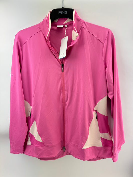 Ping Golf Womens Jacket Oria Full Zip UK 18 /Long Sleeve /Pink /New /22376