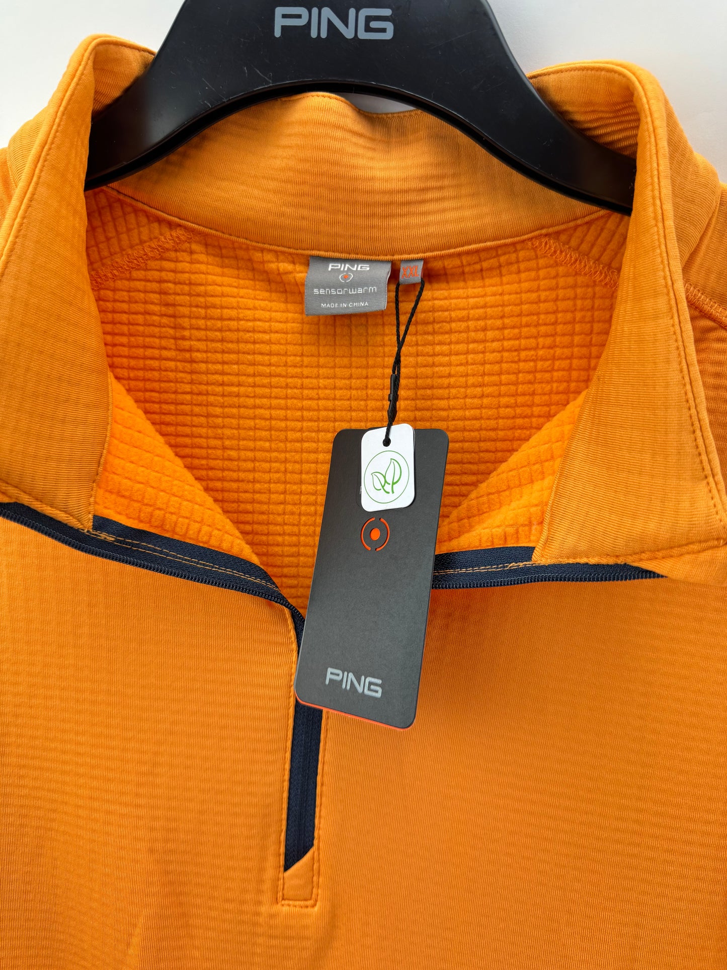 Ping Golf Edwin 1/2 Zip Pullover Tangerine /Long Sleeve /Mens UK XXL /New /25161