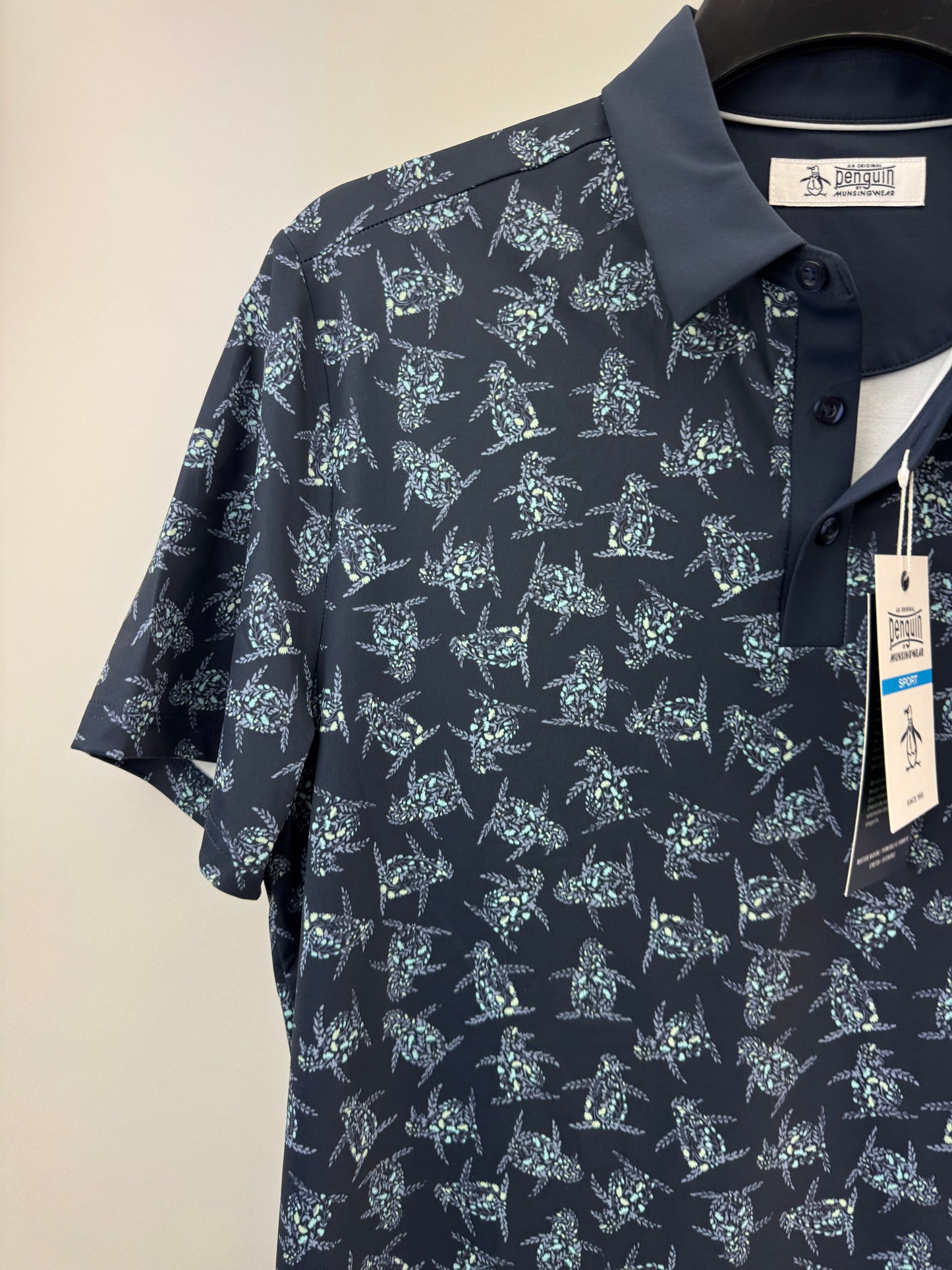 Penguin Golf Polo Penguin Pete Floral UK Medium /Navy /New /25629
