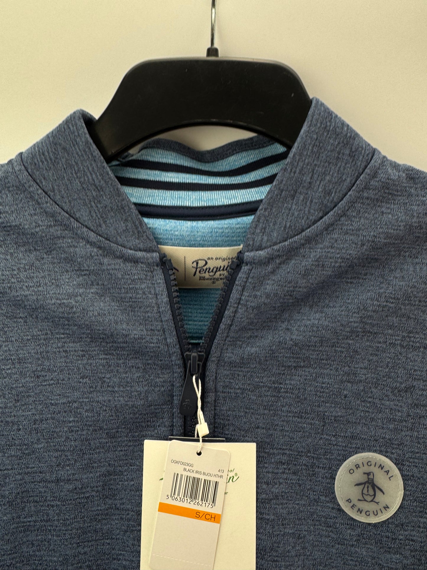 Penguin Golf Mens Bomber Jacket Full Zip 80’s Colourblock UK Small /New /24475