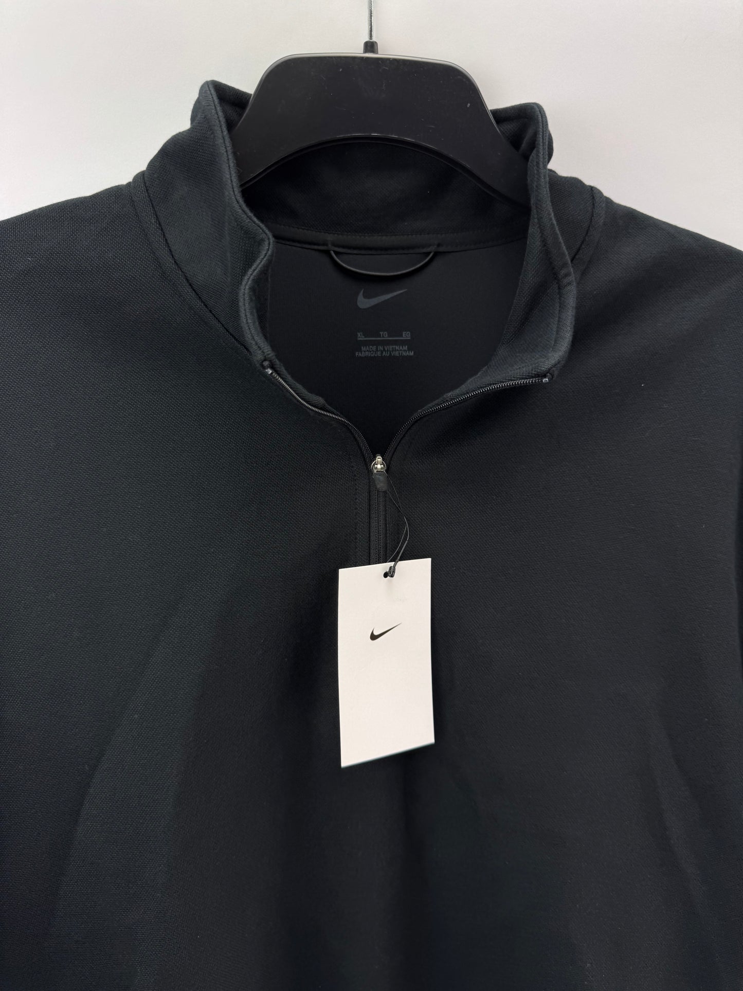 Nike Golf Pullover Pique Tour 1/2 Zip /Black /UK XL /25” Pit /New /25230