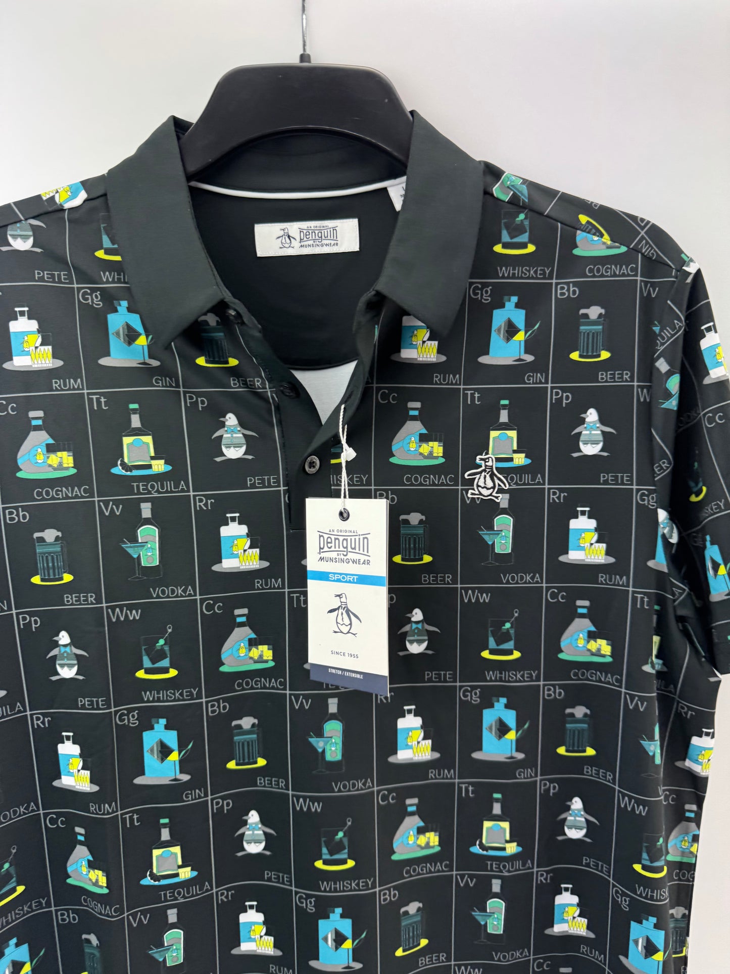 Penguin Golf Flashcard Pete’s Polo Shirt Cam Smith UK Large /New /24442
