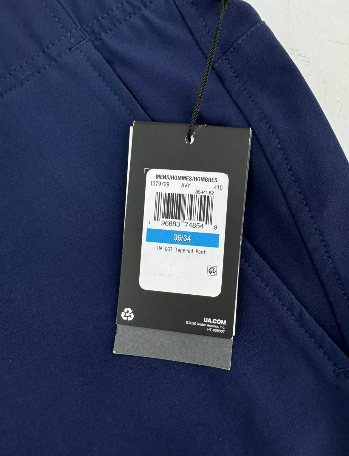 Under Armour Golf Tapered Trousers CGI W36 L34 /Navy /New /19876