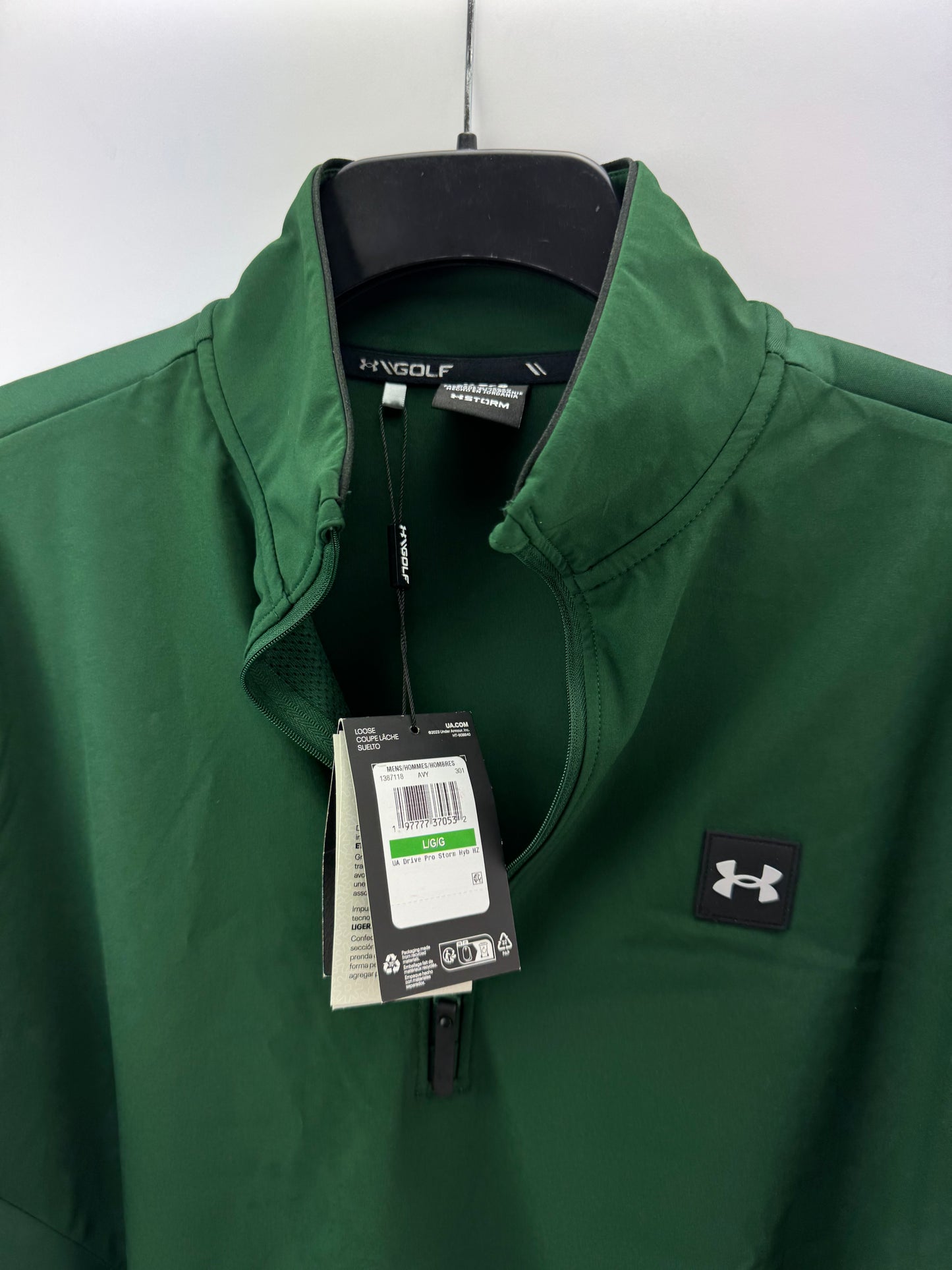 Under Armour Drive Pro Pullover Storm Hybrid 1/2 Zip UK Large /Green /New /24239