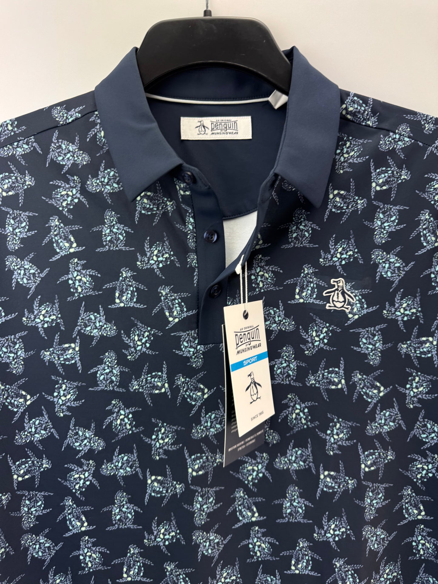 Penguin Golf Polo Penguin Pete Floral UK Medium /Navy /New /25629