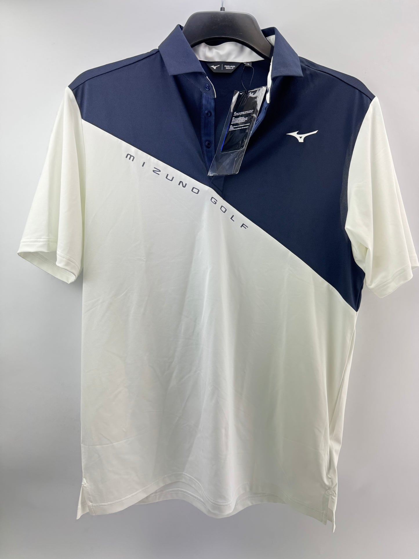 Mizuno Golf Trace Polo Shirt UK Extra Large /Navy/White /New /23423