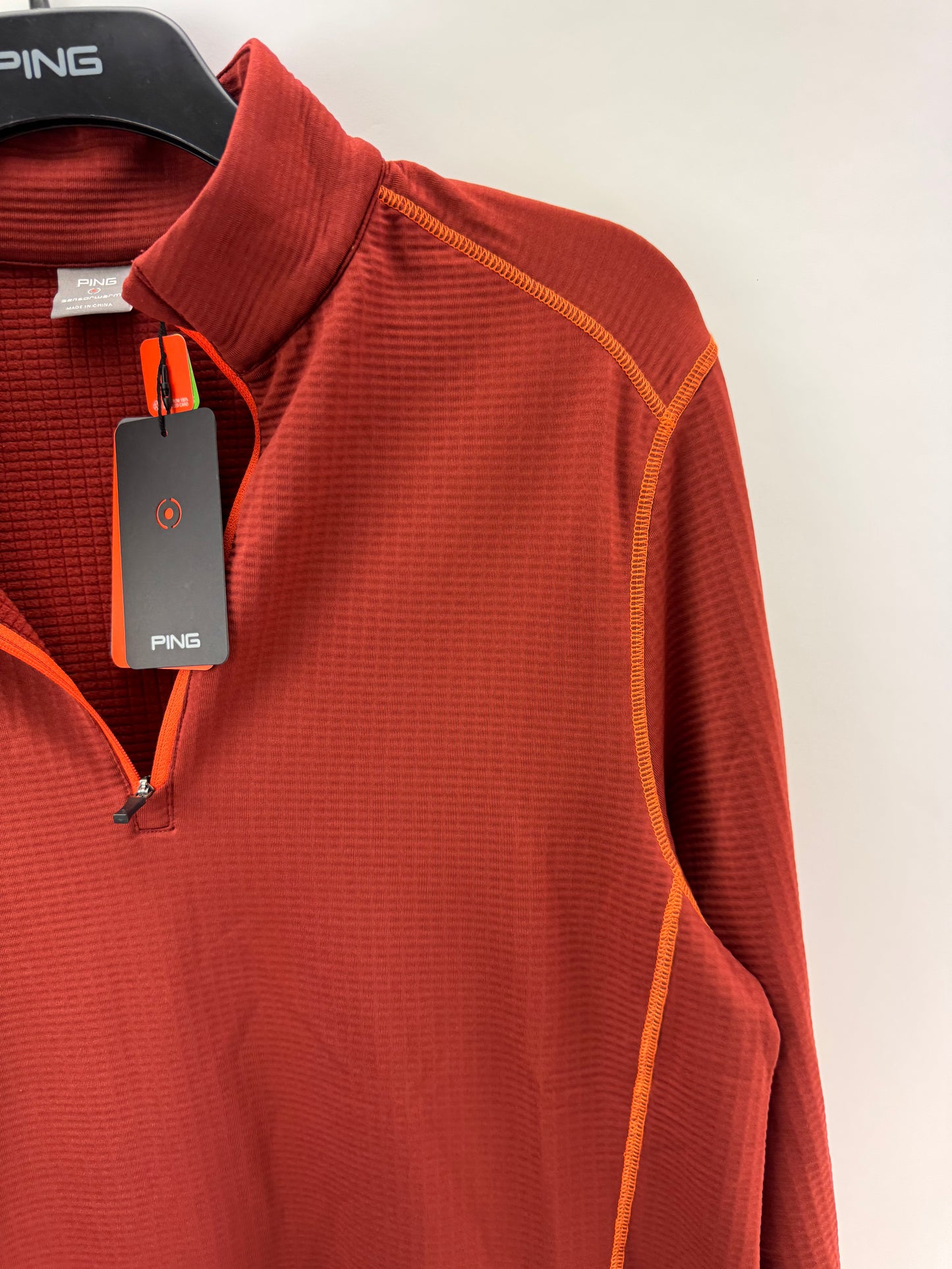 Ping Golf Edwin 1/2 Zip Pullover /Brick Red /Long Sleeve /Mens UK M /New /25209