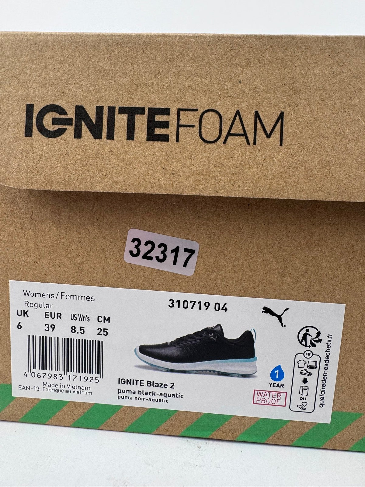 Women’s Puma Ignite Blaze 2 Golf Shoes Black Aquatic Size UK 6 Comfortable/3231711