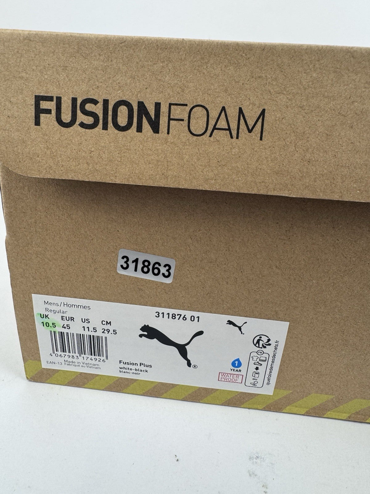 Puma Fusion Foam Fusion Plus Golf Shoes Mens 10.5 White Black Regular Fit/318637