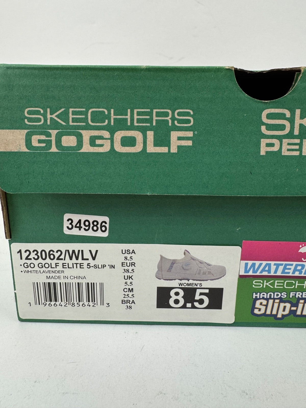 Skechers Go Golf Elite 5 Slip In Women's Size 5.5 White Lavender Arch Fit/349869