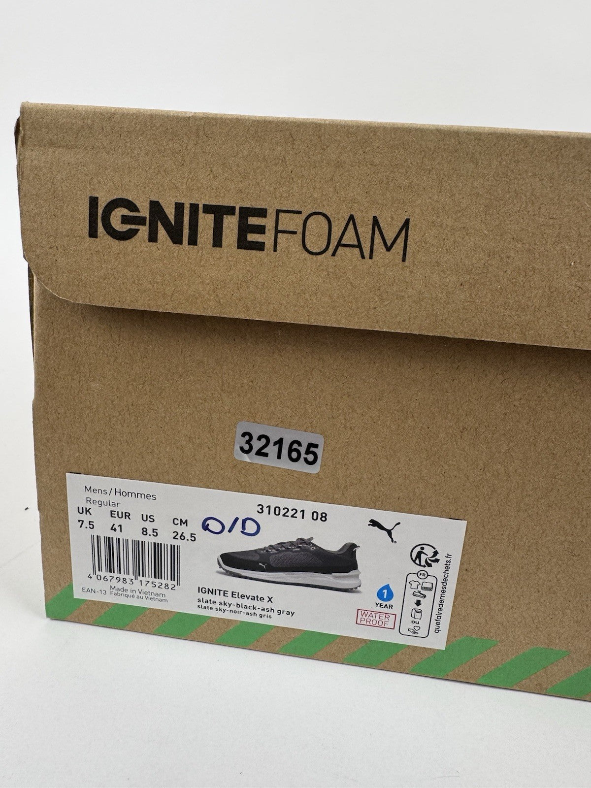 Puma Ignite Elevate X Men's Golf Shoes Size UK 7.5 Slate Black Ash Grey/321657