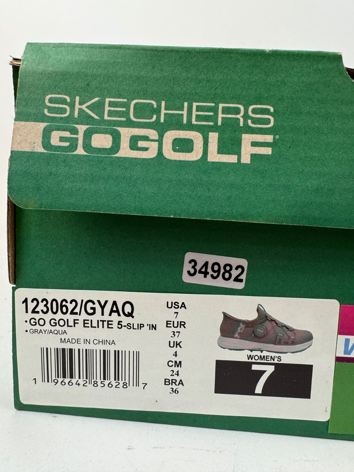 Skechers Go Golf Elite 5 Slip-In Womens Size UK 4 Grey/Aqua Arch Fit/349828