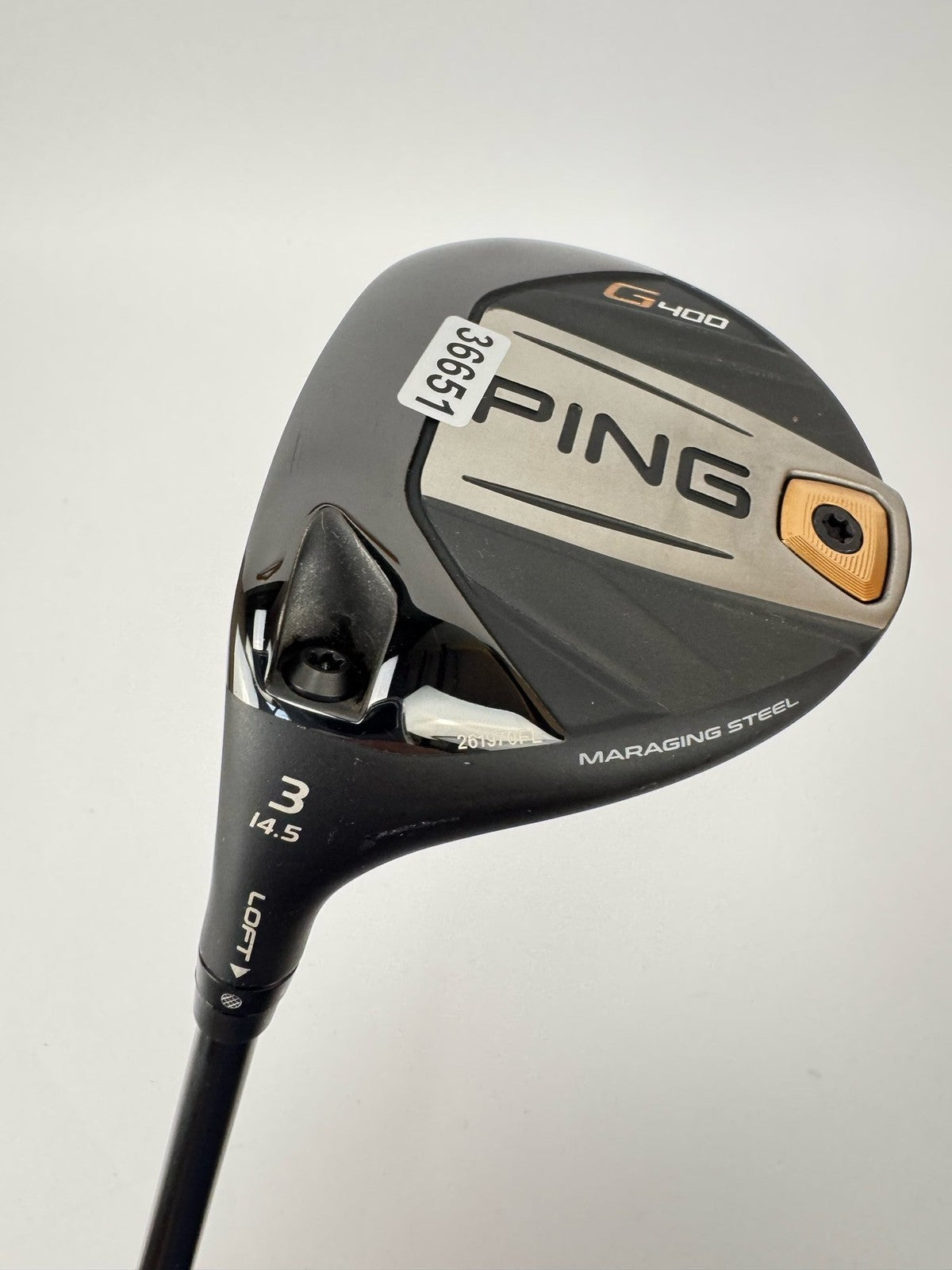 Ping G400 3 Wood Left Handed 14.5* Hzrdus Hand Crafted 6.0 Stiff Graphite/3665121