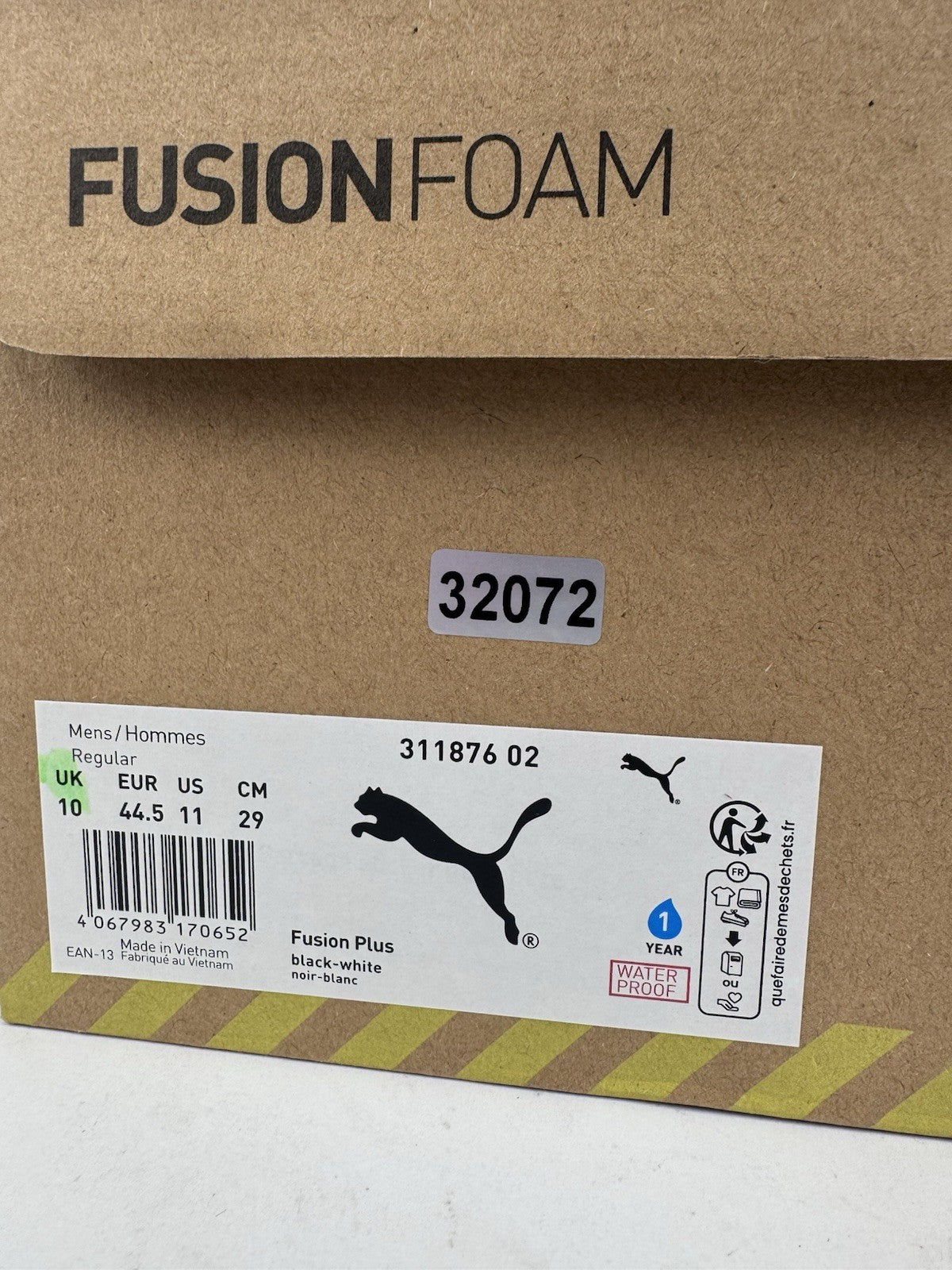 Puma Fusion Plus Spiked Golf Shoes Men's Size UK 10 Black Waterproof/320727