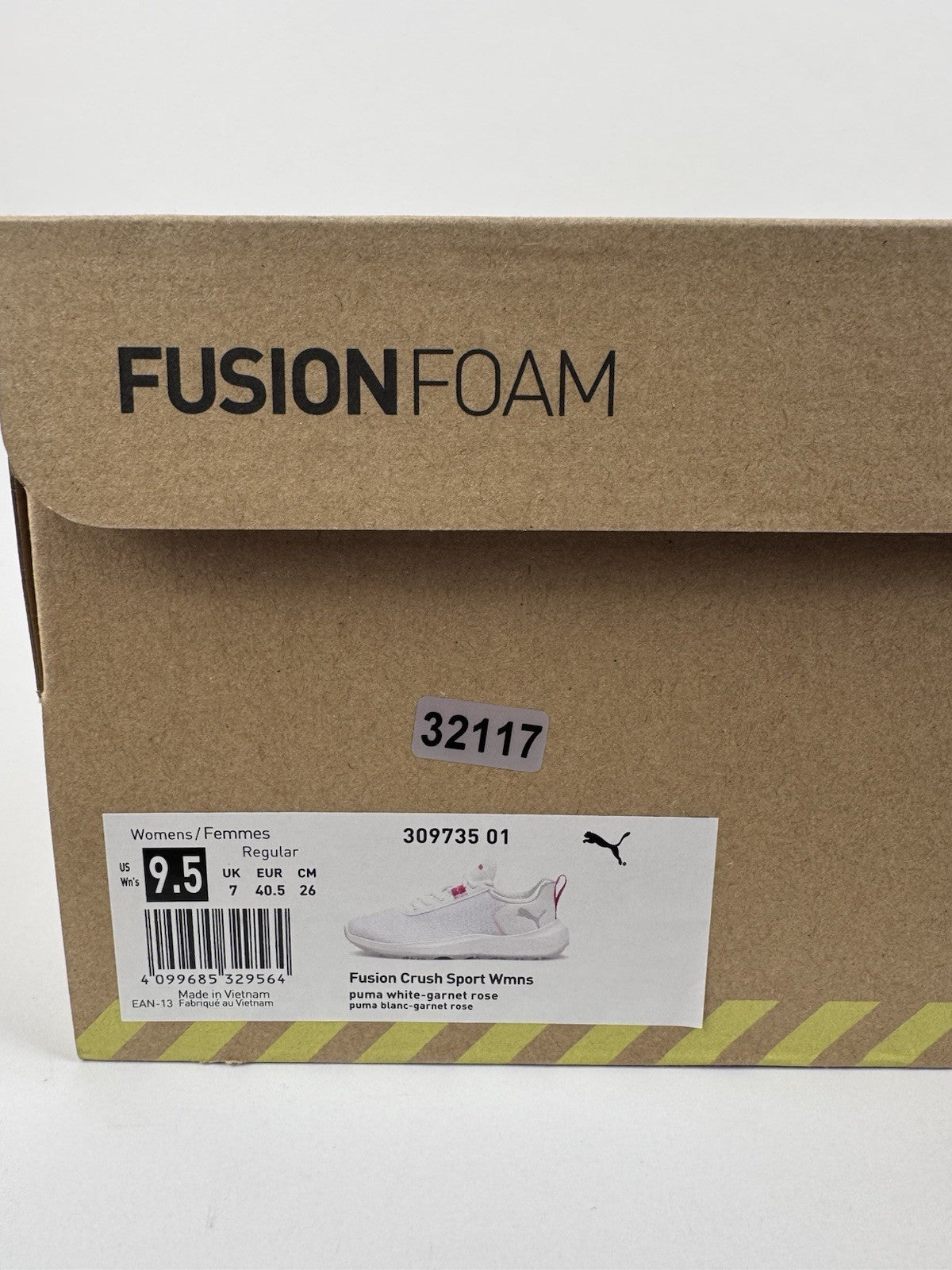 Puma Fusion Crush Sport Women's Trainers Size UK 7 White Rose Breathable/321179