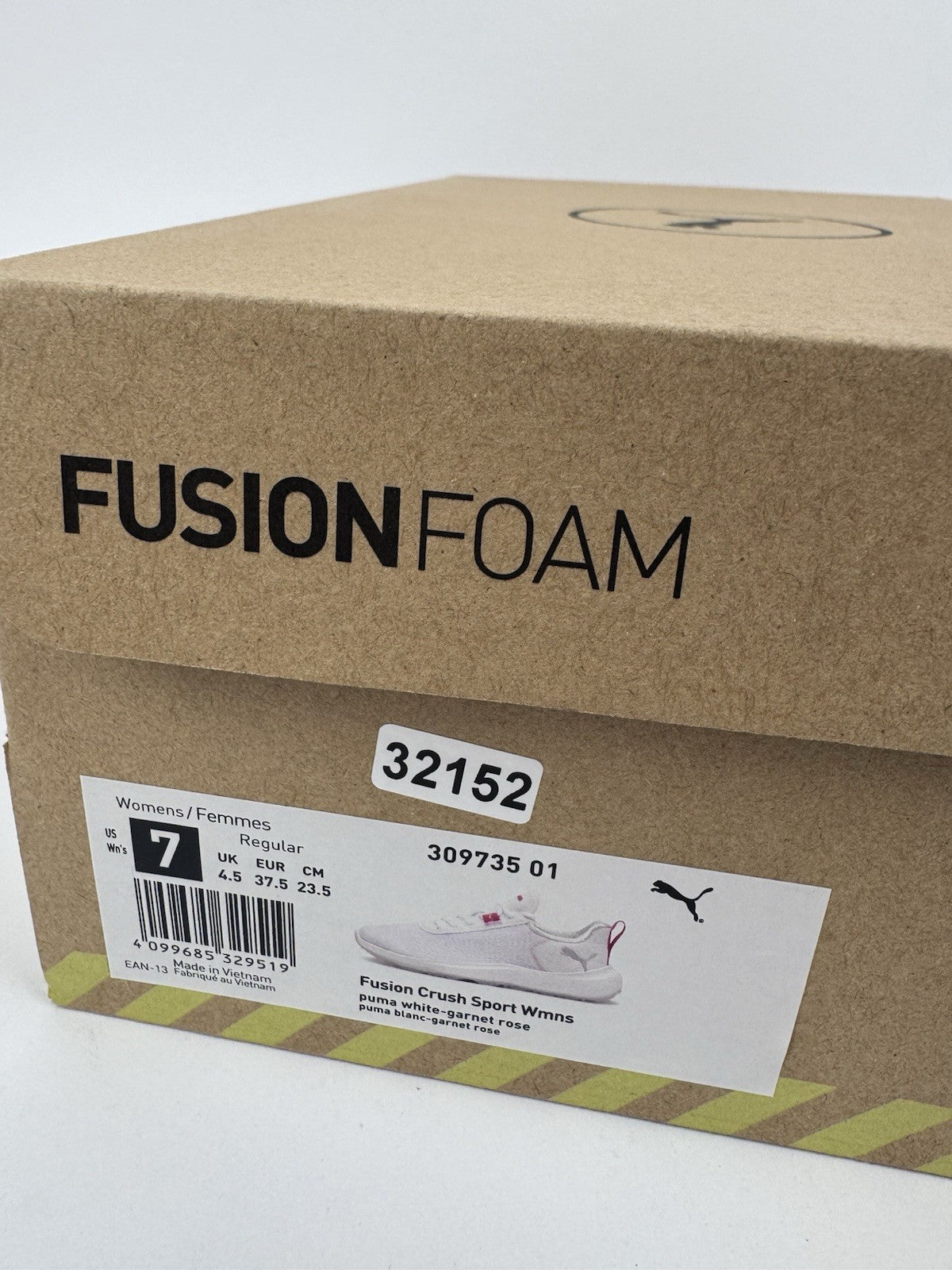 Puma Fusion Crush Sport Women's Trainers Size UK 4.5 White Rose Breathable/3215210