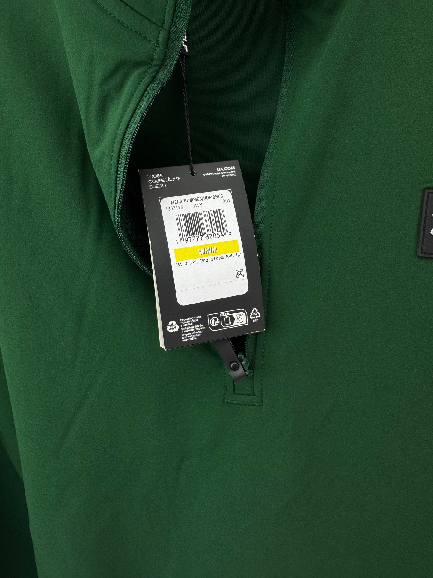 Under Armour Drive Pro Pullover Storm Hybrid 1/2 Zip UK Medium /Green /24972