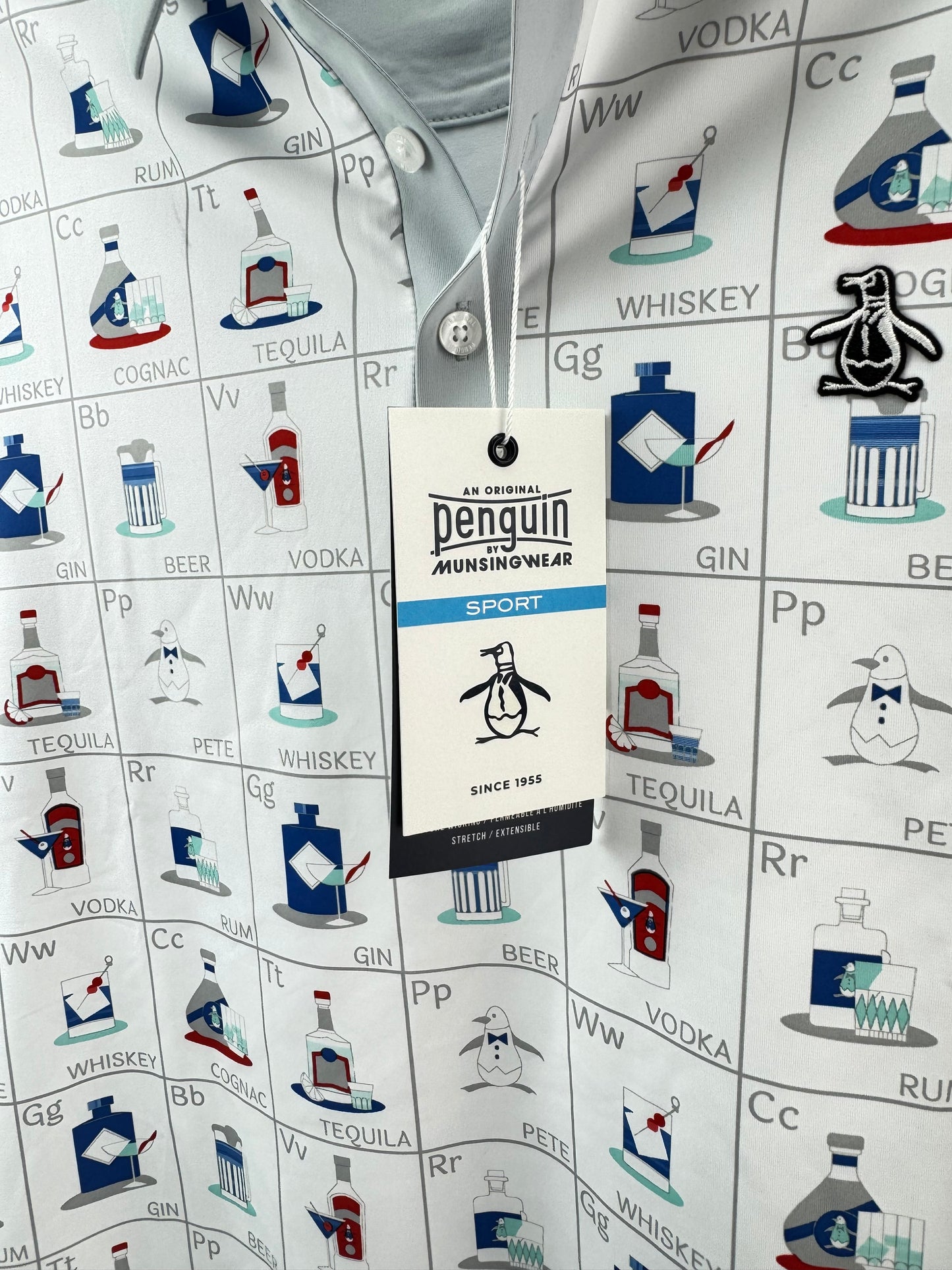 Penguin Golf Flash card Polo Shirt Cam Smith UK S (20” Pit) /23725