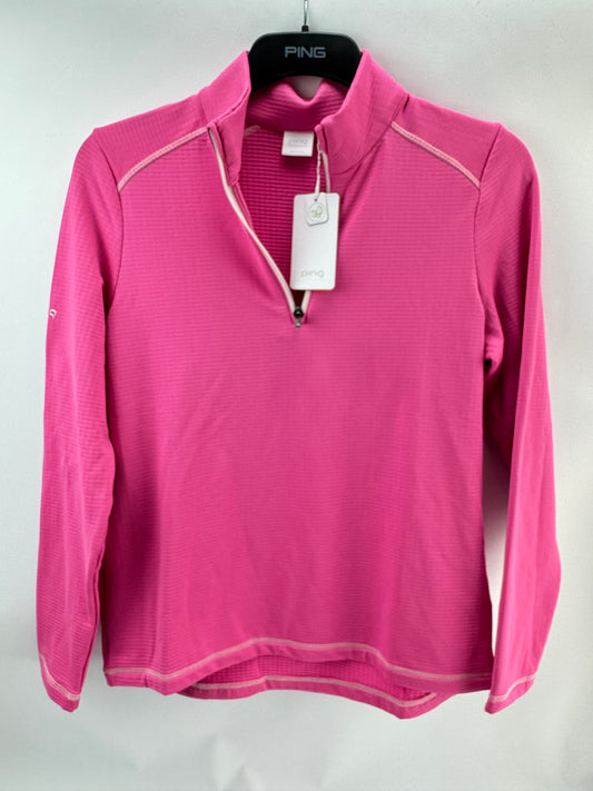 Ping Golf Women’s Pullover Midlayer Sonya 1/2 Zip UK 14 /Pink /New /22191