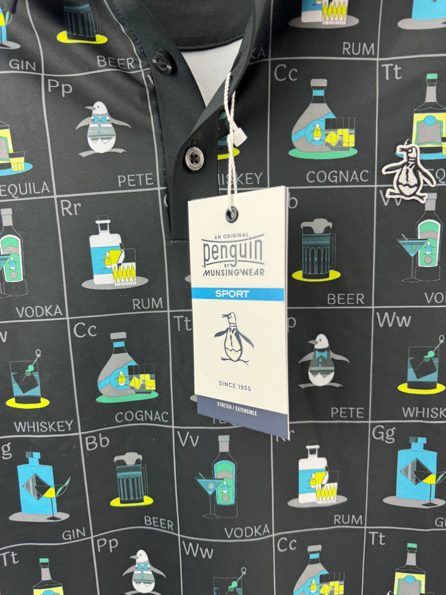 Penguin Golf Flashcard Pete’s Polo Shirt Cam Smith UK Large /New /24442