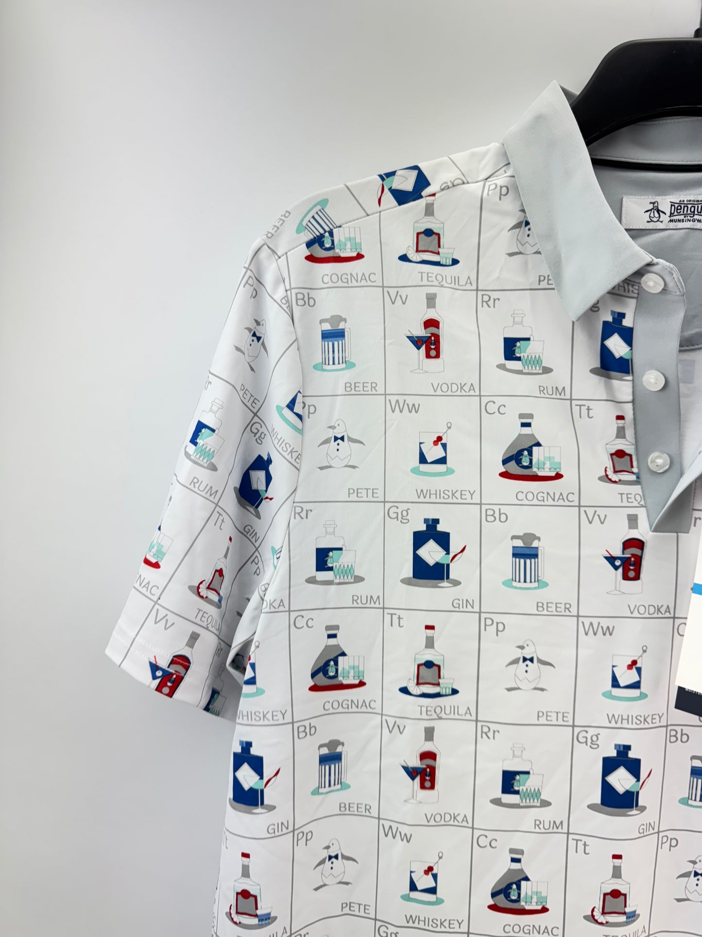Penguin Golf Flash Card Polo Shirt Cam Smith UK Medium (21.5” Pit) /25261