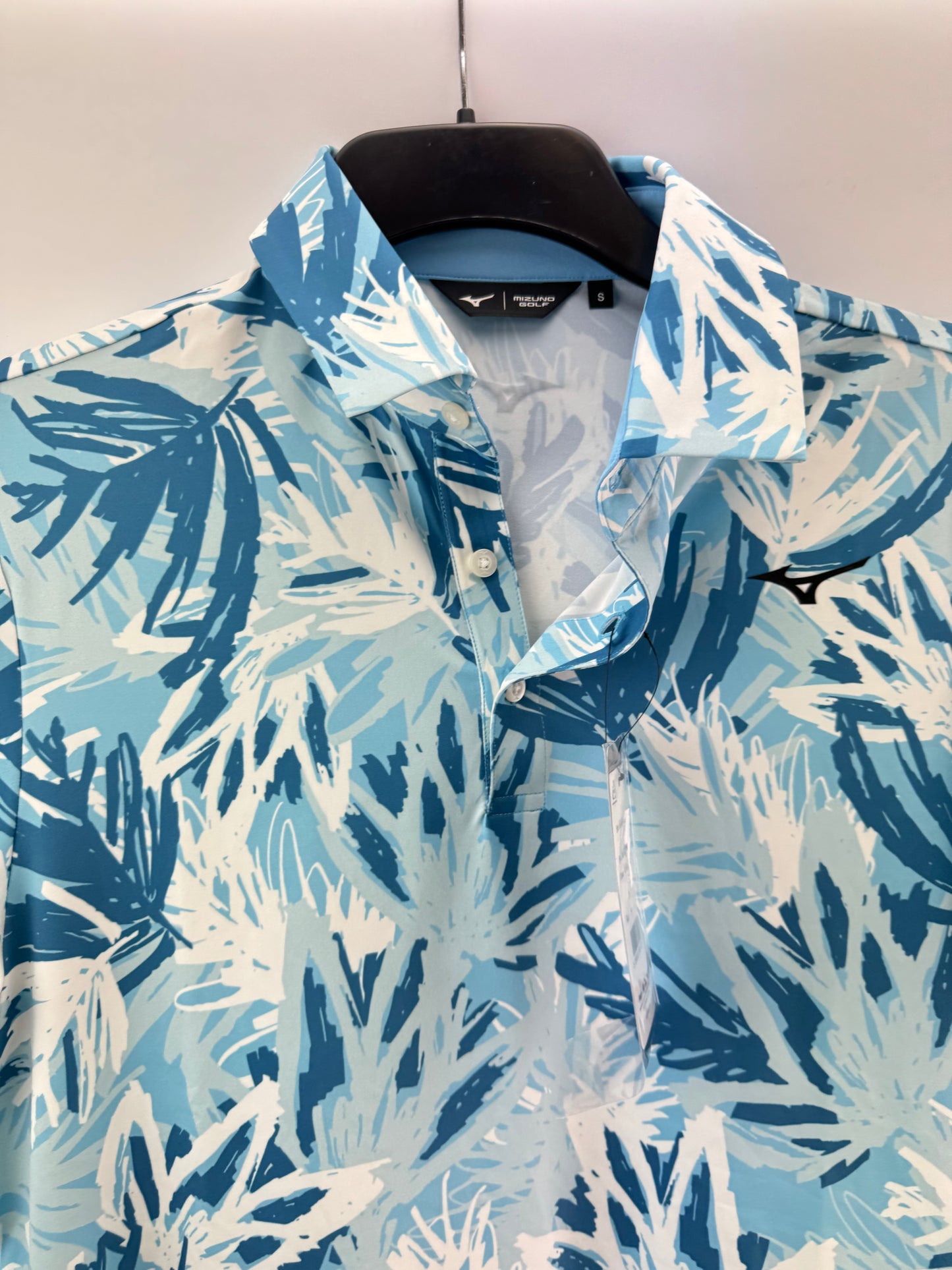 Mizuno Golf Polo Shirt Mens Cali Cool /Air Blue /UK Small /New /23720